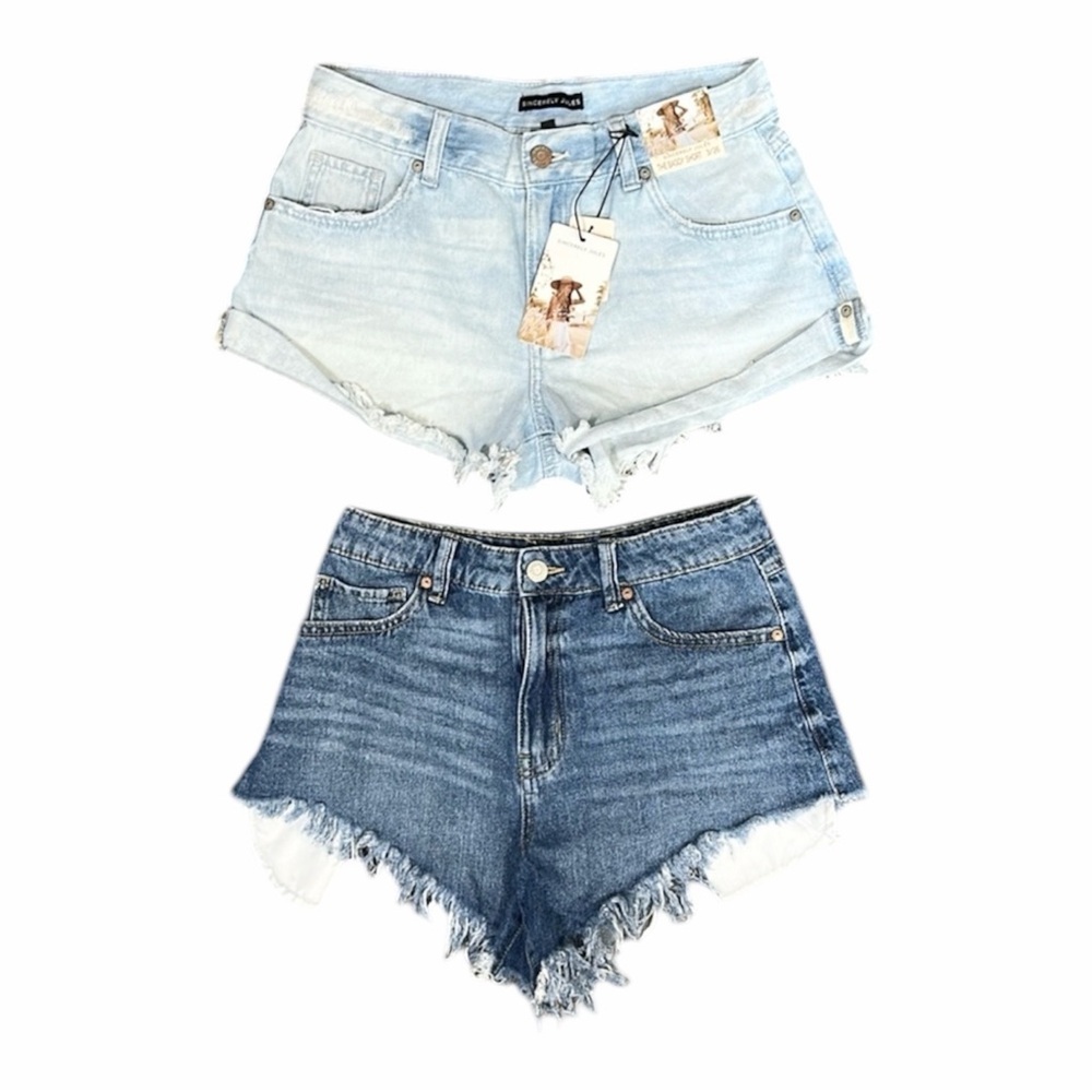 Bundle of two pairs of Sincerely Jules Denim Shorts • size 3/26 - Picture 7 of 7
